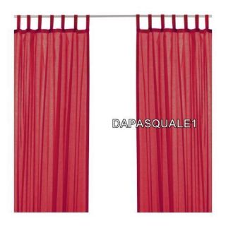 IKEA WILMA   Pair of Curtain Window Panels Solid Bright Red Cotton NEW