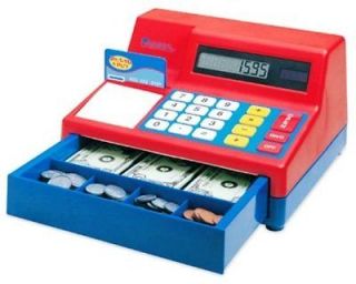 Money Kid Play Toy Electronic Plastic Calculator Cash Register Set NEW