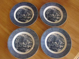 Vintage Currier & Ives The Old Grist Mill by Royal China 10 Dinner