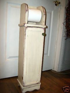 PRIMTIVE COUNTRY TOILET TISSUE HOLDER WITH CABINET