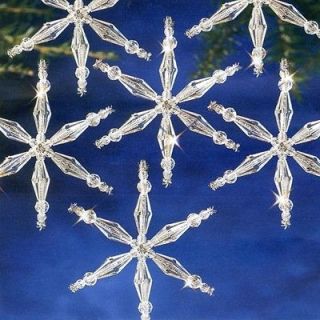 Ice Crystal Snowflakes Beaded Christmas Ornament Kit The Beadery 5938