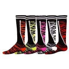 Crazy Softball Socks Zebra Stripe Tiger Stripe neon   Girls & Womens