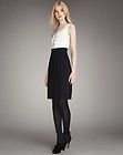 Marc Jacobs Black Ivory Tuxedo Silk Wool Dress US 12 UK 16 NWT $398