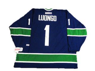 ROBERTO LUONGO SIGNED VINTAGE VANCOUVER CANUCKS 3RD JERSEY RARE