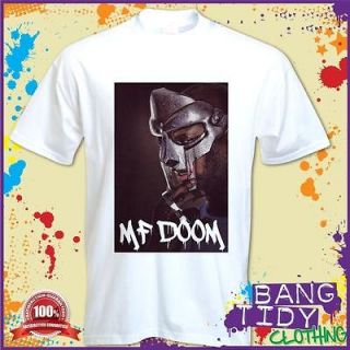 MF Doom Mask Inspired Doomsday Metal Fingers Hip Hop Music Mens T