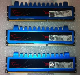GSKILL F3 12800CL8T 1​2GBRM 12GB (3x4GB) DDR3 1600MHz Ram Kit