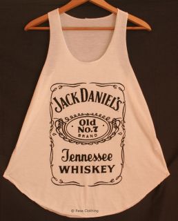 Jack Daniels print Tank Vest Ladies Girls Top Sleeveless T Shirts