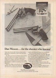 1980 DAN WESSON AD .357 MAGNUM & .22 REVOLVER
