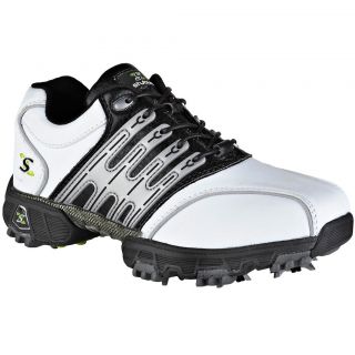Stuburt Junior Helium Sport Golf Shoes   White/Black/Si lver