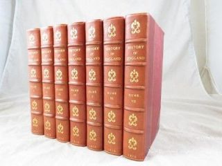 History of England DAVID HUME Complete 7 Volume Set LEATHER BOUND 1810