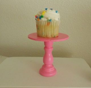 Bubble gum hot pink mini wood cupcake stand or cake pop stand