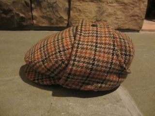 Mens Vintage Wool Tweed Newsboy/Golf L.L. Bean Flat Cap Large Made in