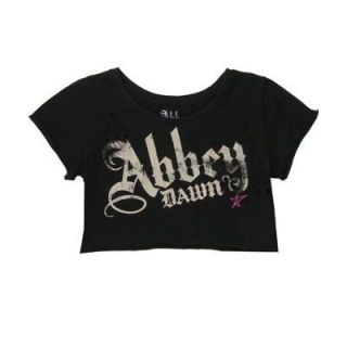 ABBEY DAWN DISTRESSED CROP TOP EXTRA SMALL XS WOMEN