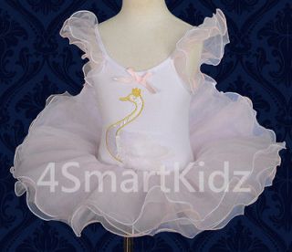 Swan Ballet Tutu Dance Costume Fancy Party Dress Up Girl Size 7 White