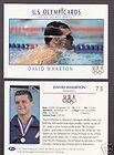 1992 U.S. OLYMPIC HOPEFULS DAVID WHARTON SWIMMING CARD