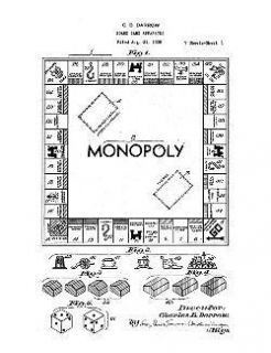 US Patent Office C Darrow Monopoly 1930s Parker Bros