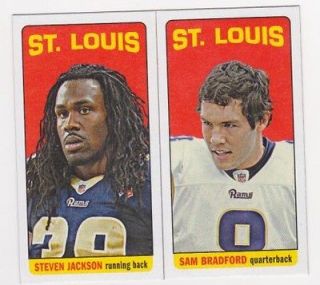 St. Louis Rams 2012 Topps Football Tall Boy Set 2 cards 1965 Style