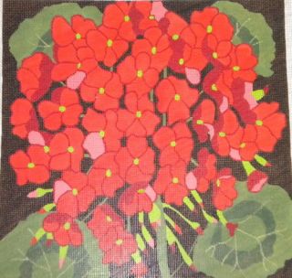 Dede Geraniums Canvas 13M 14X14