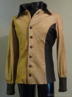 EXTREMELY RARE 60s/70s VINTAGE ROCK STAR Brown & Gold BUCKSKIN
