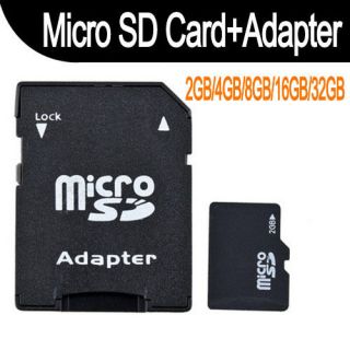 16GB 2/4/8/16G 8 GB Micro SD MicroSD TF Memory Card +SD Card Adapter
