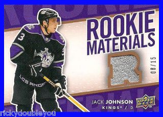07 08 Upper Deck Jack Johnson Rookie Materials Patch /15