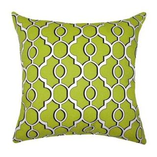 Mill Creek Drammen Lime Green Modern Outdoor Decorative Throw Pillow  