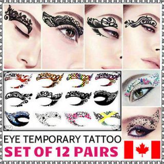 Eyeliner Rock Eye Temporary Tattoo Sticker Henna Eye Makeup Art Club