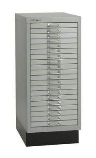 Axcess 20 Drawer 26 x 11 x 16 Under Desk Storage Cabinet File GREY