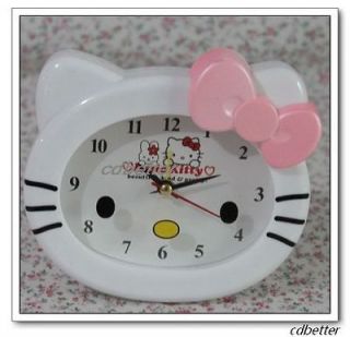 Hello Kitty Face Girls Child Cute Small Desktop Alarm Clock GIFT