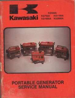 KAWASAKI PORT. GENERATOR KG550A,750A,11 00A,1600A,2900 A