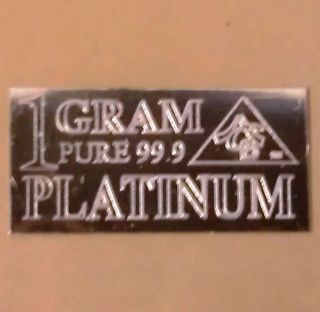 Platinum 99.9 Pure 1 GRAM Precious Metal ACB Very Rare Bullion PTBar