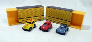 Micro Machines Racer Matchbox Carry Cases w/ 3 Toy Cars VERY RARE