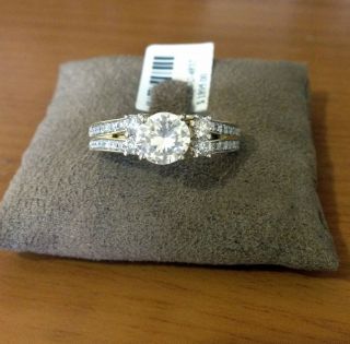 Gold Diamonds Station Solitaire Wrap Ring Guard solitaire enhancer