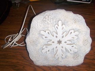 Snowflake Resin Faux Stone ~ Floor Light / Desk Lamp 10 x 9 x 5