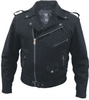 Motorcycle Bikers Vintage Style Black Denim Jacket