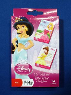 NEW Disney Princess Card Games Go Fish & Old Maid, Barrettes, 100pc