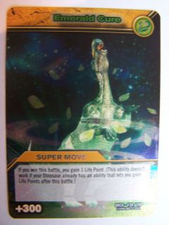 Dinosaur King Trading Card Silver Shiny Super Move Emerald Cure DKCG