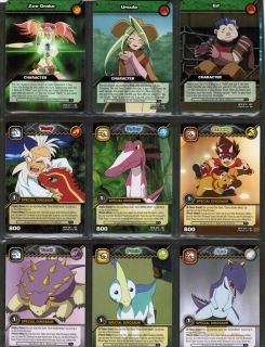 Page of 9 DINOSAUR KING Upper Deck TCG Card DKTB series. 9 common [TV]
