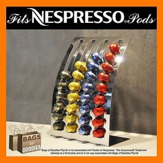 ® Coffee Capsules Pod Holder Stand/Dispenser Stainless Steel BNIB