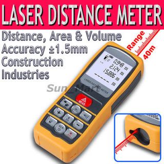 Laser Distance Meter Area Volume Range Finder Accuracy ±1.5mm 40m