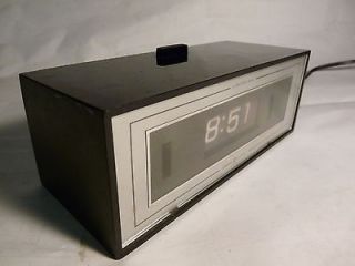 General Electric telechron Digital Alarm Clock Black Lighted Dial