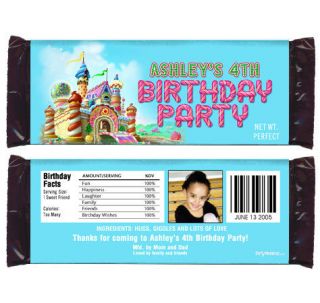 CANDYLAND Birthday Party Favor CANDY WRAPPERS