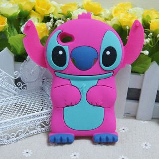 Red 3D Stitch Silicone Soft Cover Case For For Apple iPod Touch 4 /4G