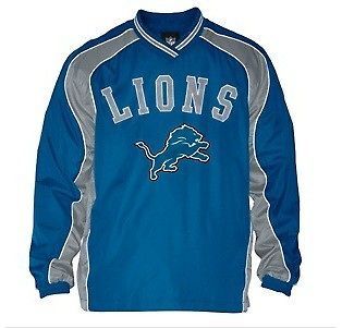 Detroit Lions Official NFL Slotback Pullover Jacket S M L XL XXL NWT