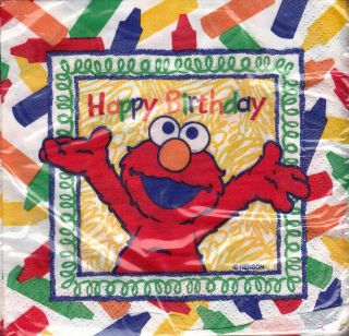 ELMO Birthday Party Supplies SMALL NAPKINS Discontinued