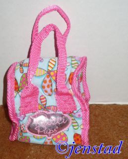 PUCCI PUPS PINK FLOWER 3.5 PURSE MINI BAG TOTE FOR STUFFED ANIMALS