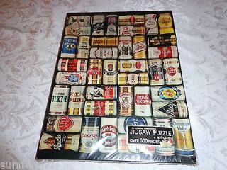 WHATS YOUR PLEASURE 40 Beer Cans   Springbok 500 Piece Puzzle [NEW]
