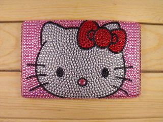 Bling crystal Pearl skin Hello kitty back cover case for  Kindle