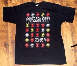 Powerman 5000 REVOLT Dont F With the Future Black Tee Shirt Adult