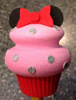 Disney Park Minnie Mouse Cupcake Antenna Topper for Car NEW